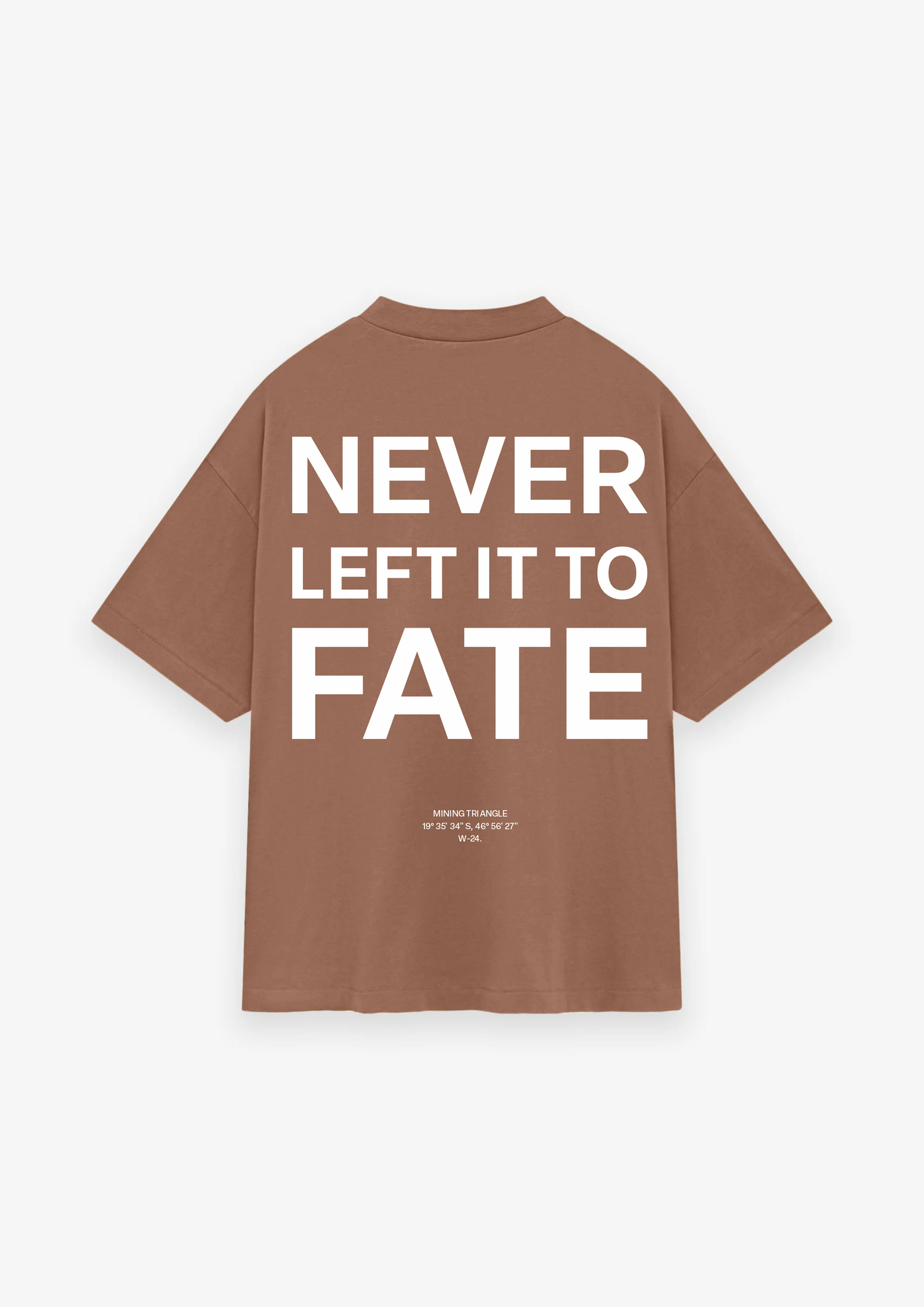 CAMISETA OVERSIZED NEVER LEFT IT TO FATE