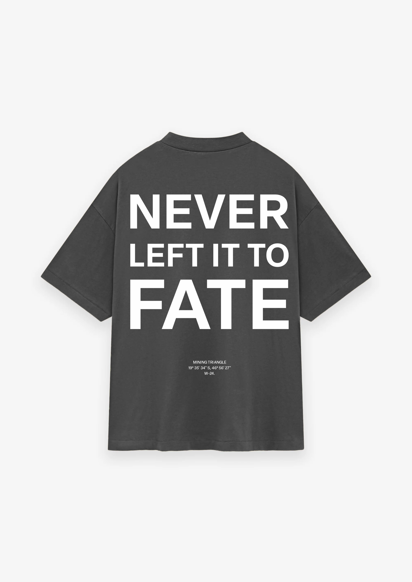 CAMISETA OVERSIZED NEVER LEFT IT TO FATE