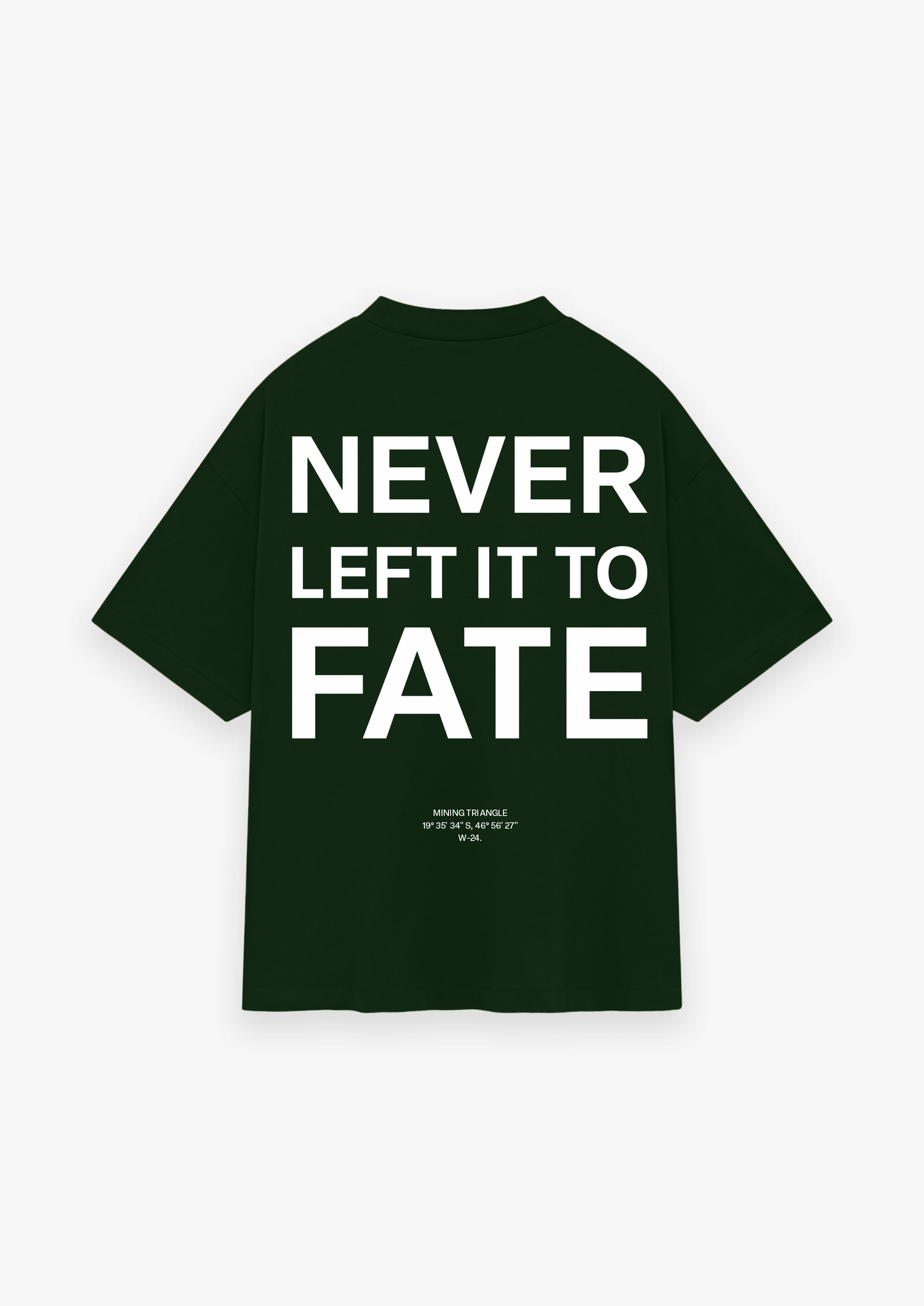 CAMISETA OVERSIZED NEVER LEFT IT TO FATE