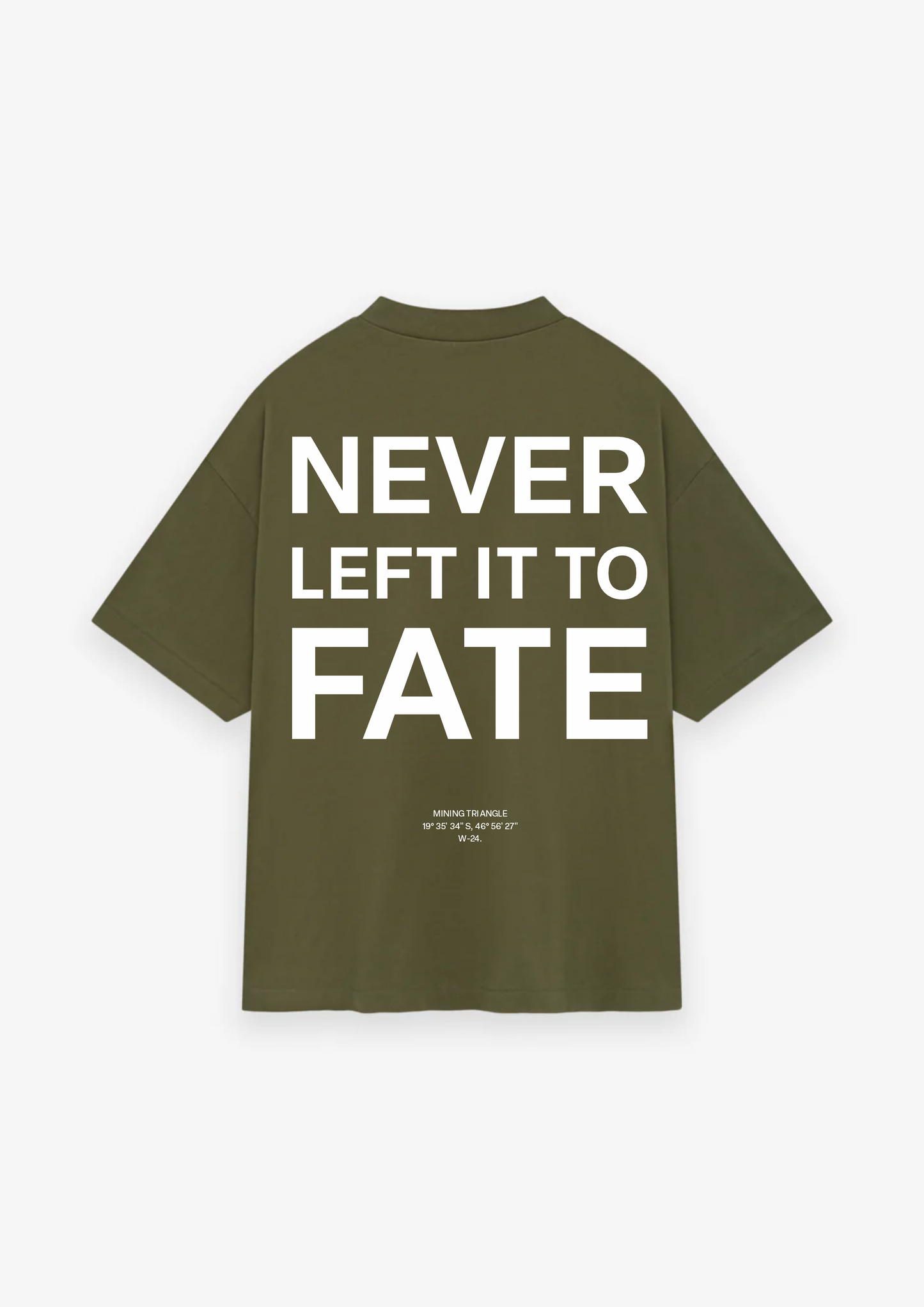 CAMISETA OVERSIZED NEVER LEFT IT TO FATE
