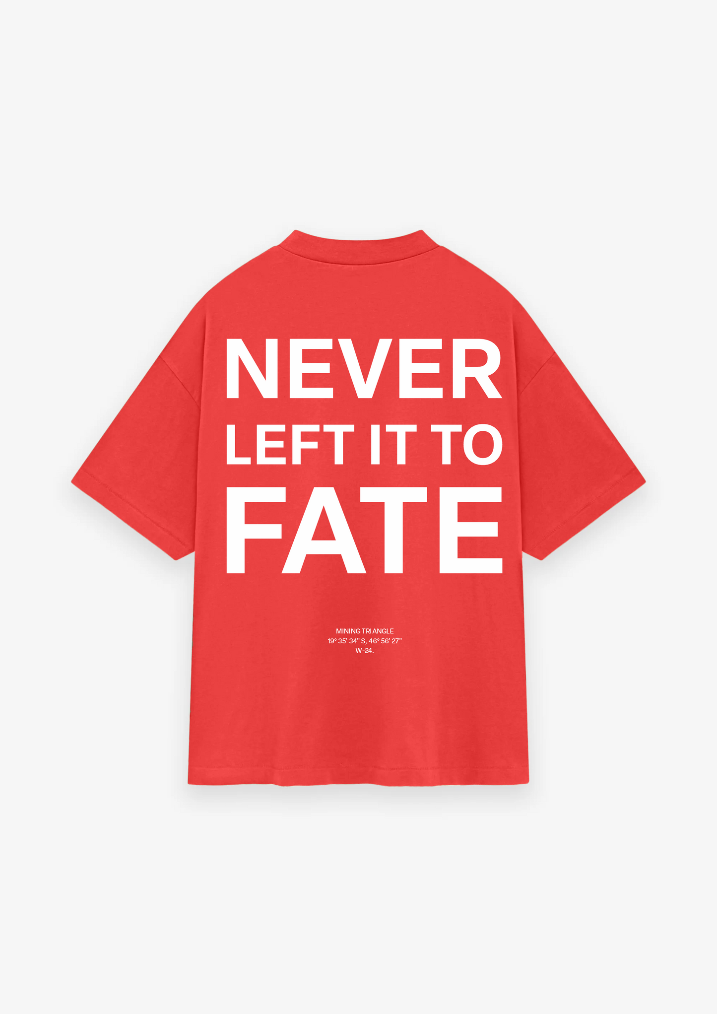 CAMISETA OVERSIZED NEVER LEFT IT TO FATE