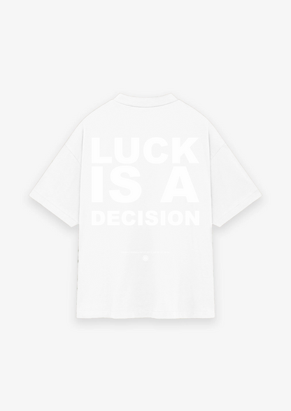 CAMISETA OVERSIZED LUCK IS A DECISION