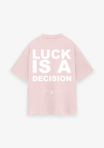 CAMISETA OVERSIZED LUCK IS A DECISION