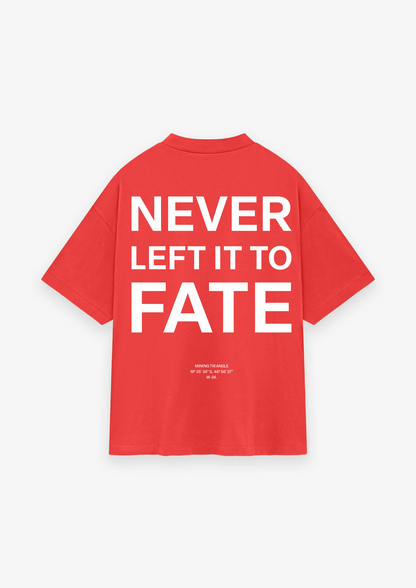 CAMISETA OVERSIZED NEVER LEFT IT TO FATE